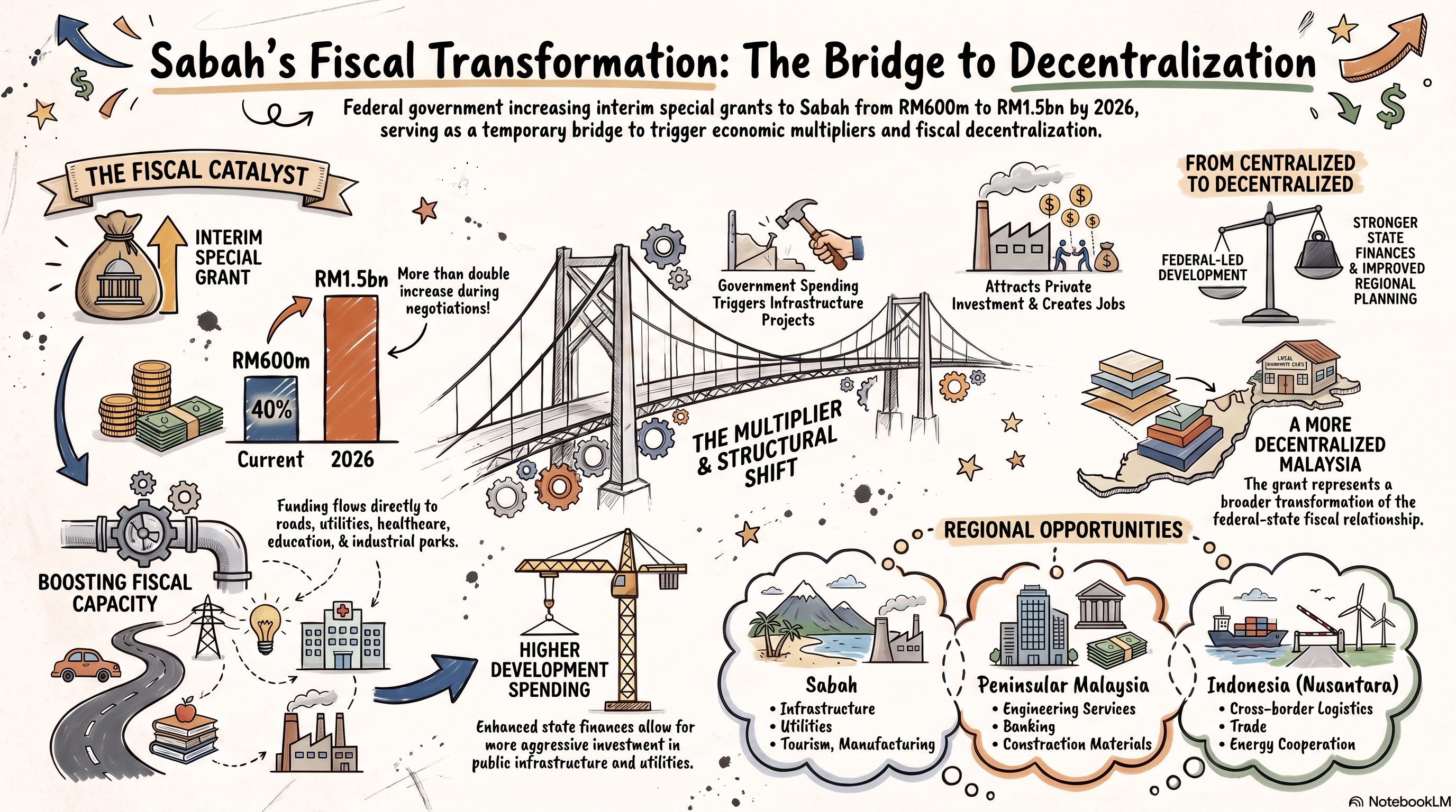 Sabah MA63 Fiscal Transfers: Impact Analysis for Malaysia's Fiscal Decentralisation, Infrastructure and Investment